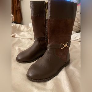 Leather + Suede Riding Boots (Janie + Jack)
